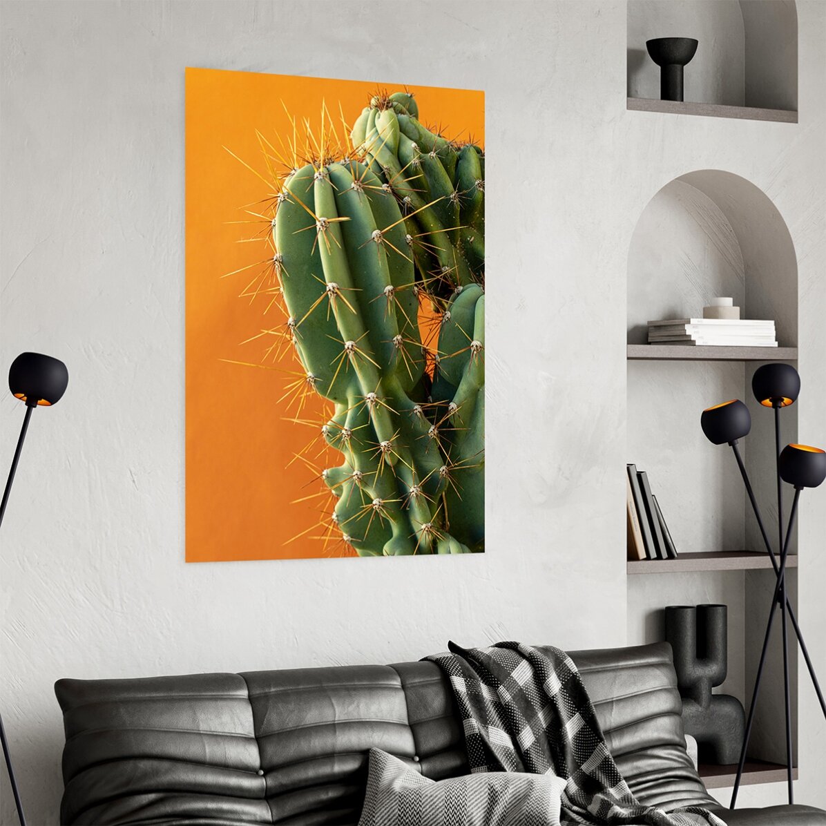 Poster Cactus cu fundal colorat