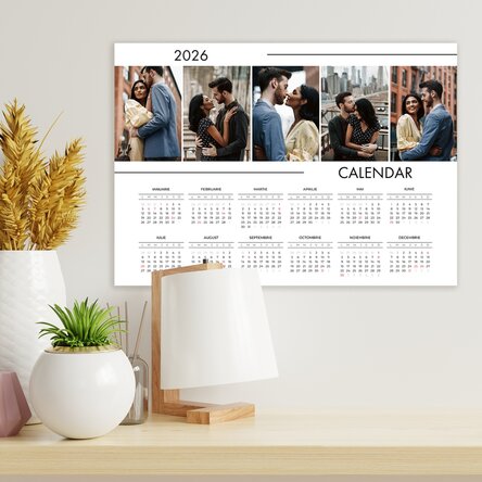 Poster calendar personalizat cu 5 poze 