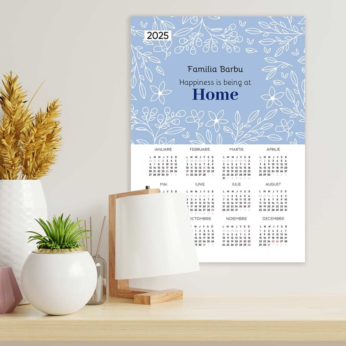 Poster calendar personalizat cu mesaj 
