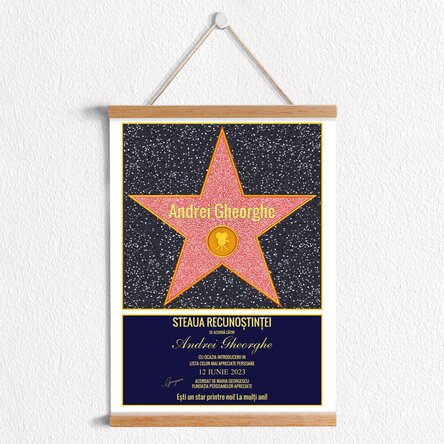 Poster cu agățătoare personalizat Steaua recunoștinței - Film