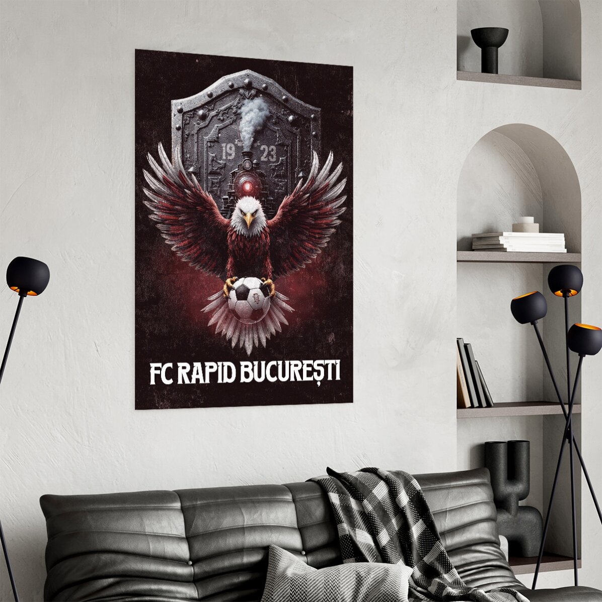 Poster FC Rapid București 1923 - Vultur și scut