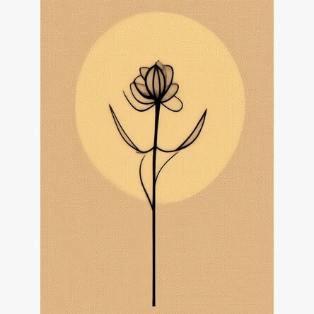 Poster Floare minimalistă line art