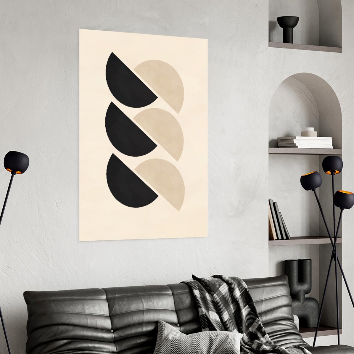 Poster Forme geometrice minimalist, semicercuri