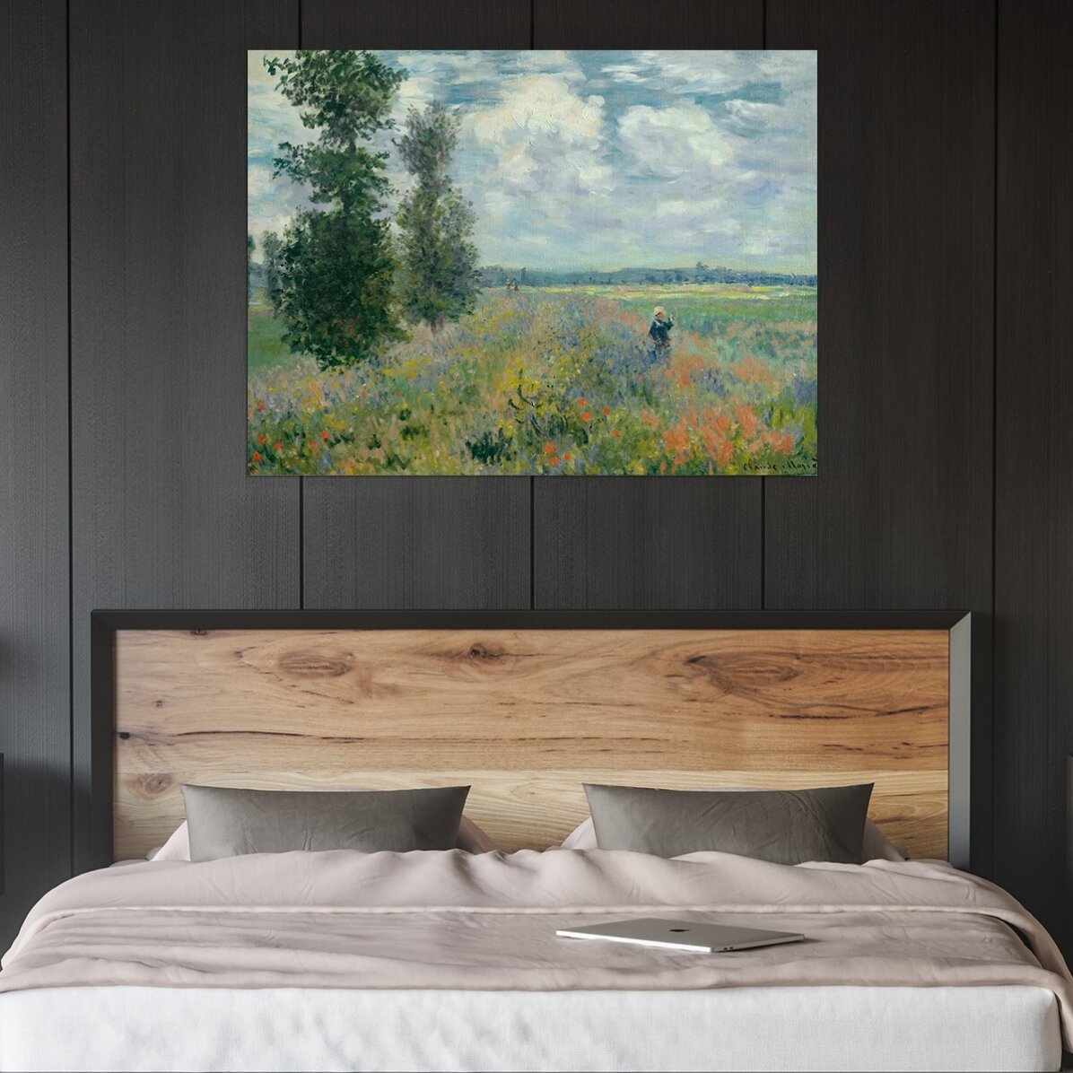 Poster landscape - Claude Monet, Camp de maci lângă Argenteuil 1875