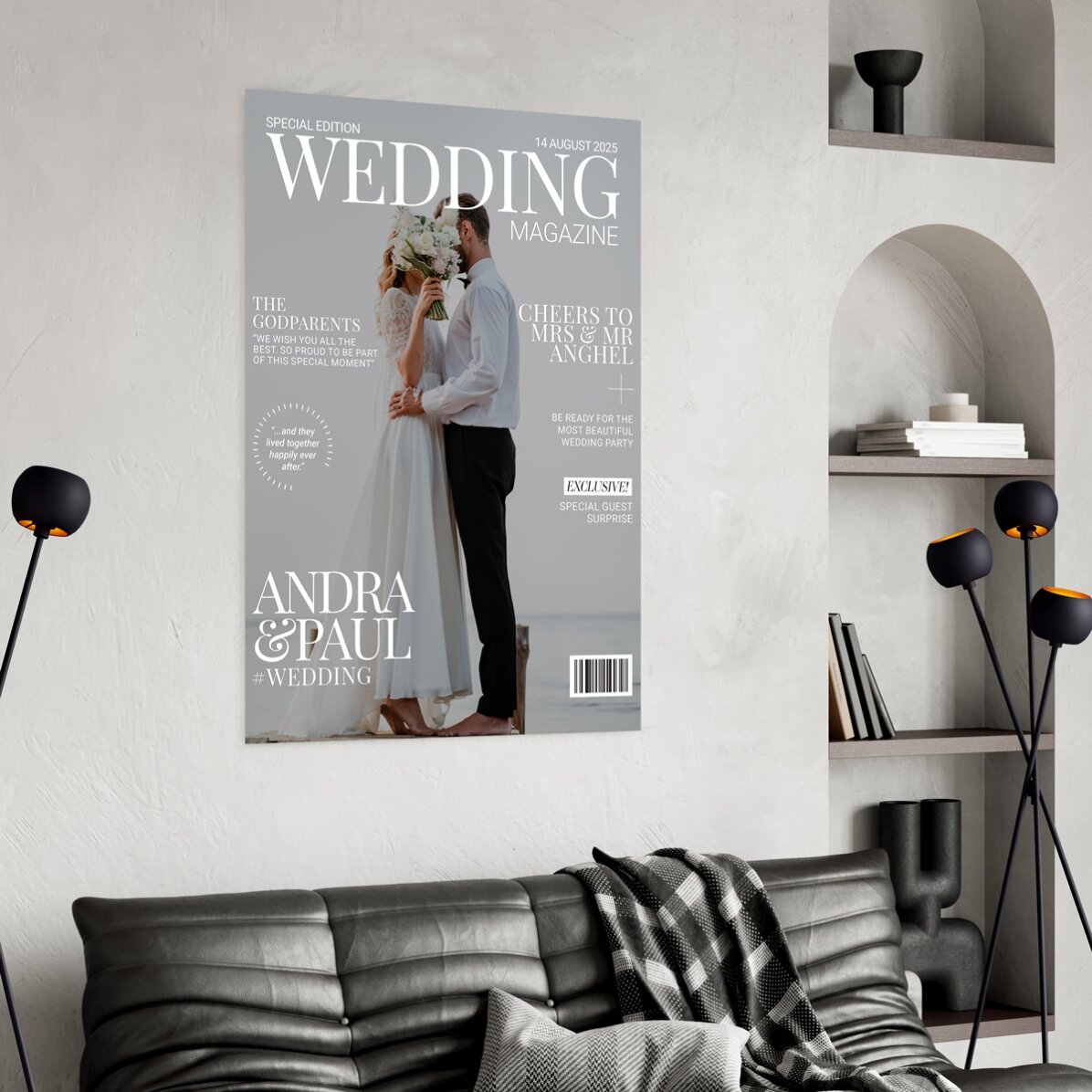 Poster personalizat cu poză și text - Copertă de revistă