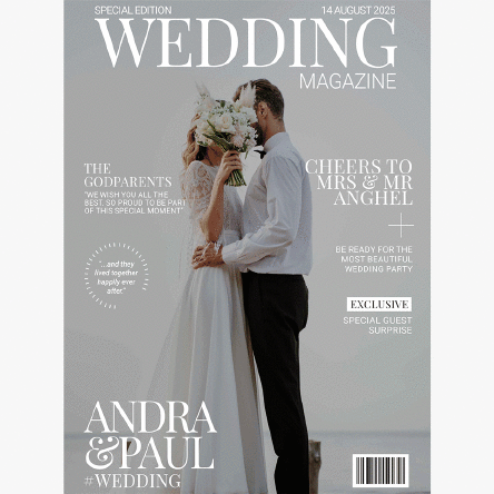 Poster personalizat cu poză și text - Copertă de revistă