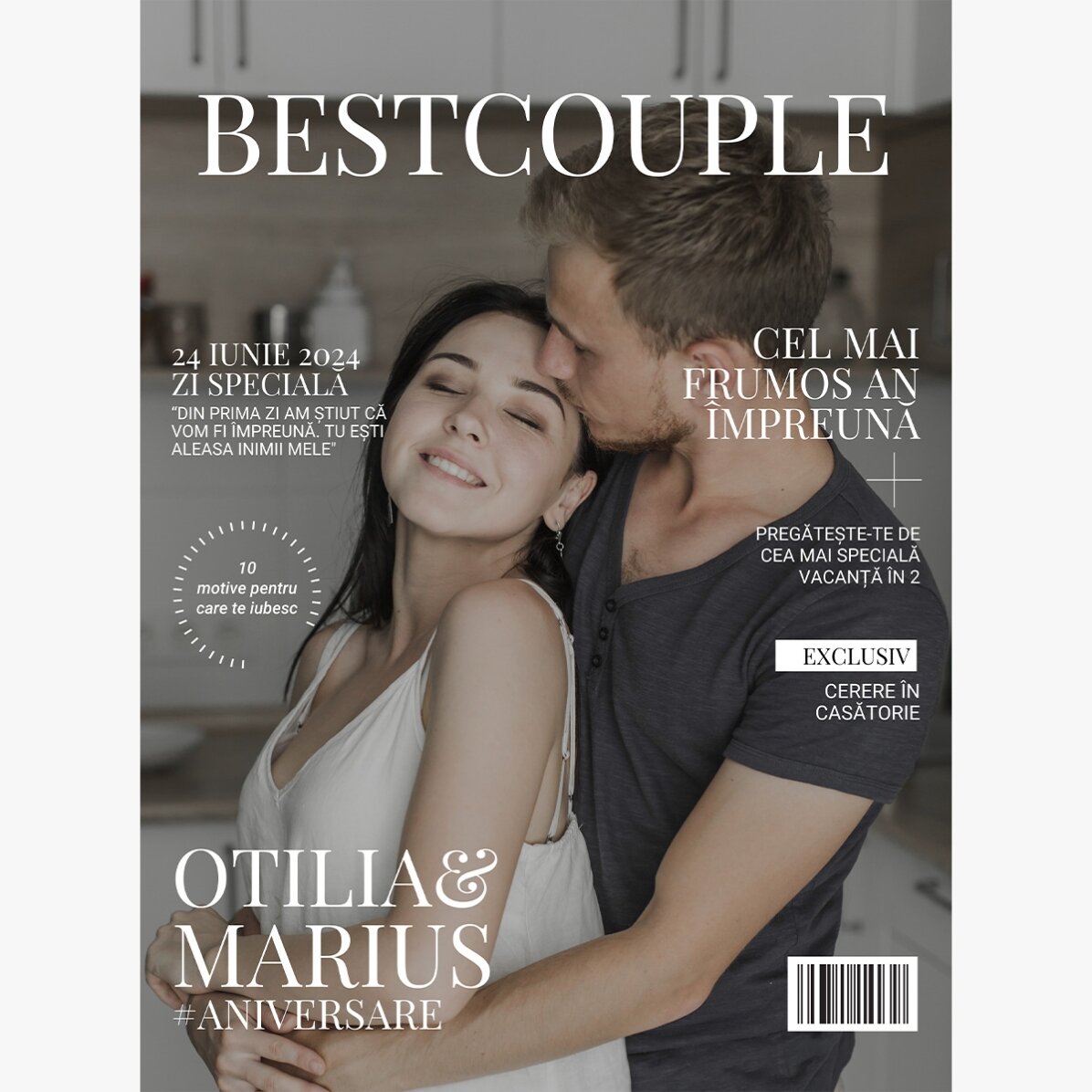 Poster personalizat cu poză și text - Copertă de revistă