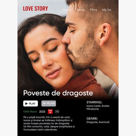 Poster personalizat cu poză și text - Movie