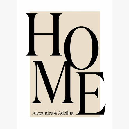 Poster personalizat cu text - Home