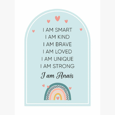 Poster personalizat cu text - Rainbow