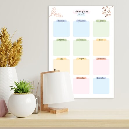 Poster personalizat - Yearly plan