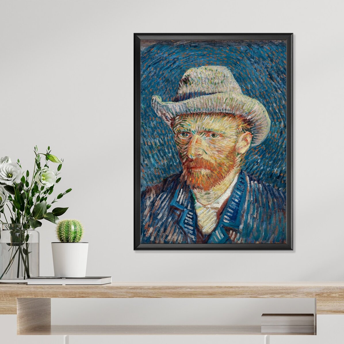 Poster Vincent van Gogh, Autoportret cu pălărie gri de fetru 1887