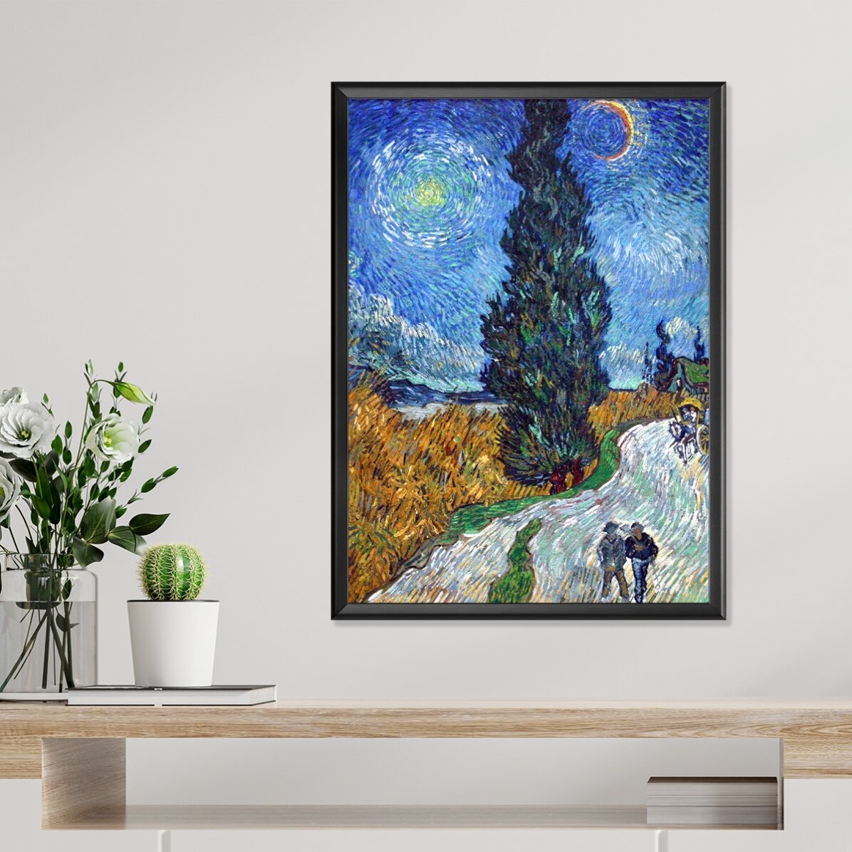 Poster Vincent van Gogh, Drum cu chiparoși și stea 1890