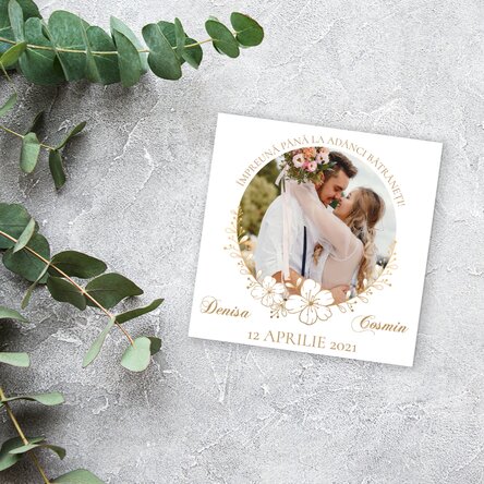 Poză 10x10 cm personalizată - Până la adânci bătrâneți