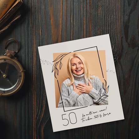 Poză 10x12 cm personalizată - Gold accents