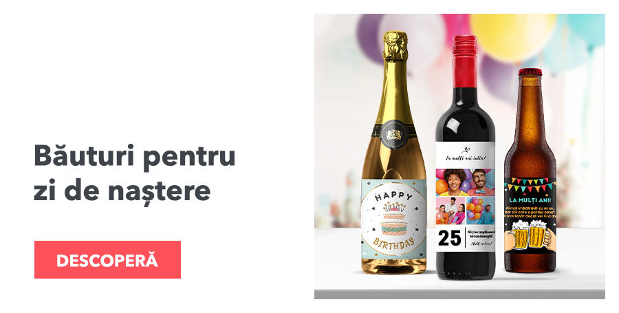 Băuturi personalizate pentru zi de naștere