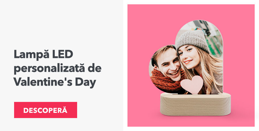 Lampă veghe LED personalizată pentru Valentine