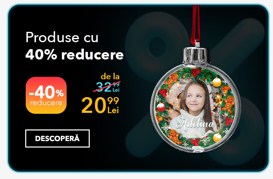 Cadouri personalizate reduse cu 40% - Black friday