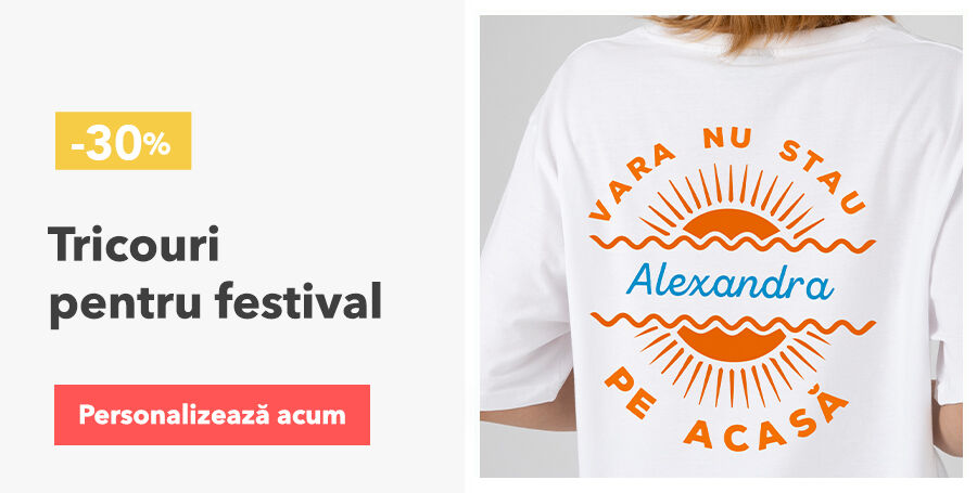 Tricouri personalizate pentru festival