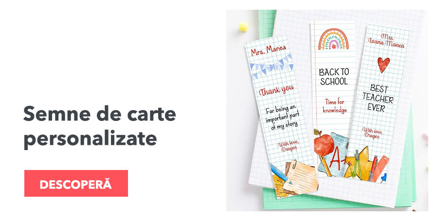Semne de carte personalizate pentru elevi