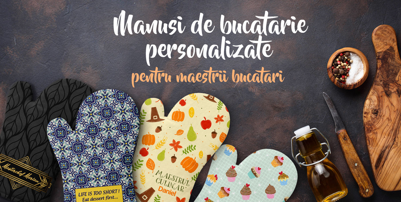 Mănuși și accesorii de bucătărie personalizate