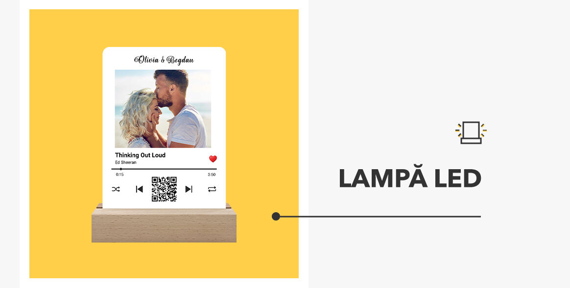 Lampă veghe LED personalizată