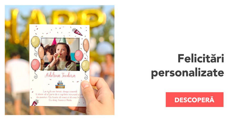 Felicitări personalizate pentru zi de naștere