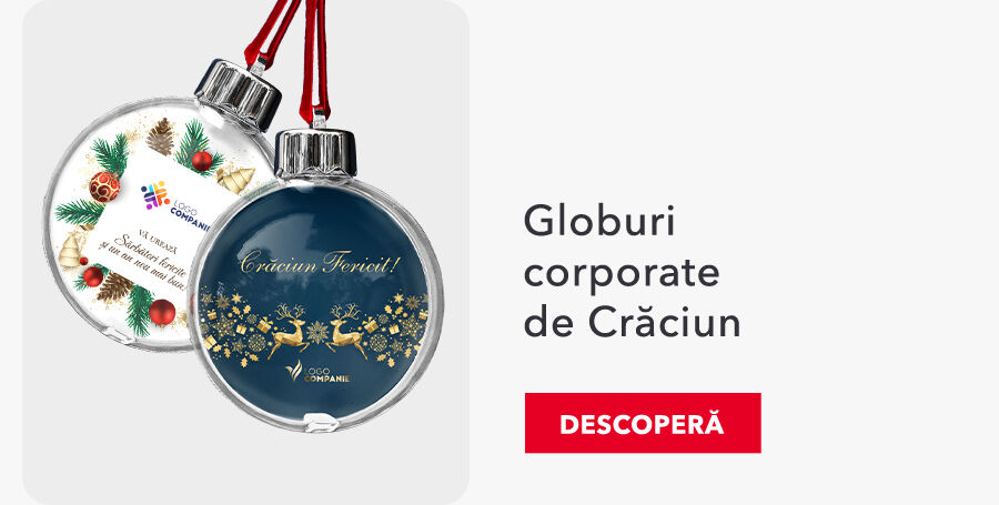 Globuri corporate personalizate de Crăciun