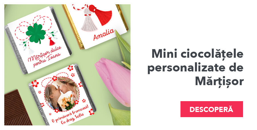 Mini ciocolățele personalizate de Mărțișor