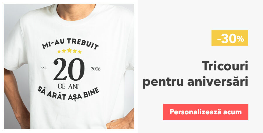 Tricouri personalizate pentru aniversări