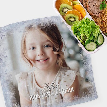 Prosop personalizat cu poză și text - Winter