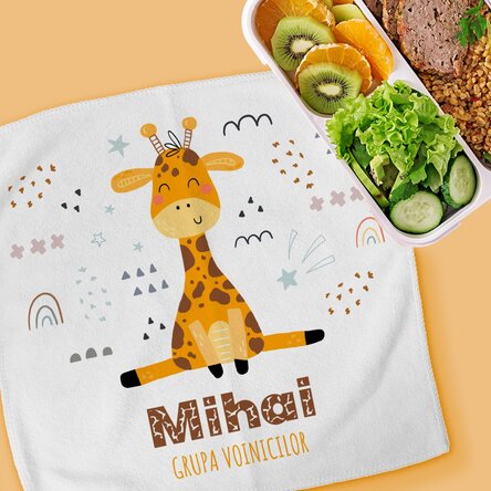 Prosop personalizat cu text - Girafă
