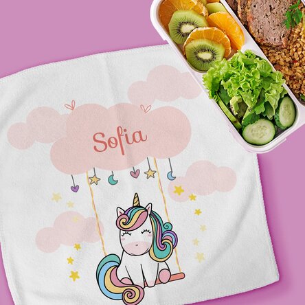Prosop personalizat cu text pentru copii - Cute Unicorn
