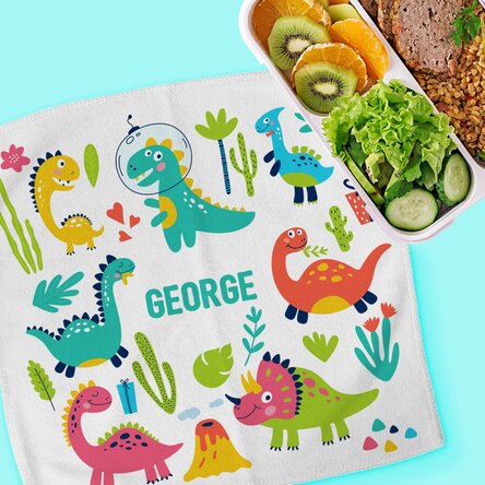 Prosop personalizat cu text pentru copii - Dinozauri