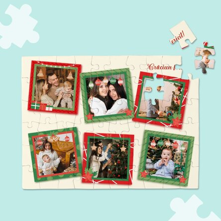 Puzzle personalizat cu 6 poze - Amintiri de Crăciun