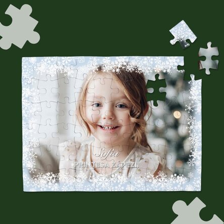 Puzzle personalizat cu o poză și text - Winter
