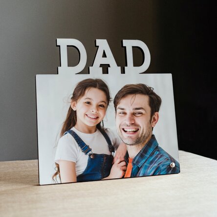 Ramă foto de birou personalizată cu o poză - model DAD