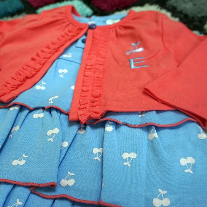 Rochiță personalizată cu bolero cireșica