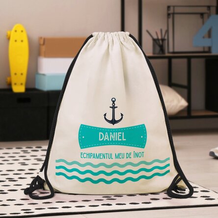 Rucsac personalizat cu text - Echipament pentru înot