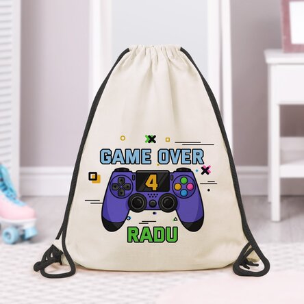 Rucsac personalizat cu text - Game over