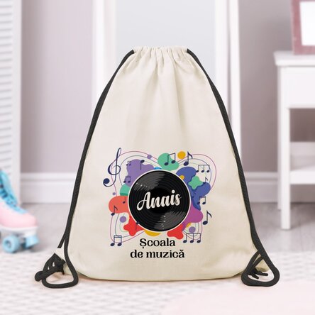 Rucsac personalizat cu text - Muzică