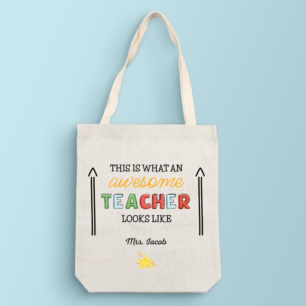 Sacoșă personalizată cu text - Awesome