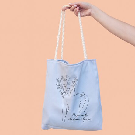 Sacoșă personalizată cu text - Be yourself!