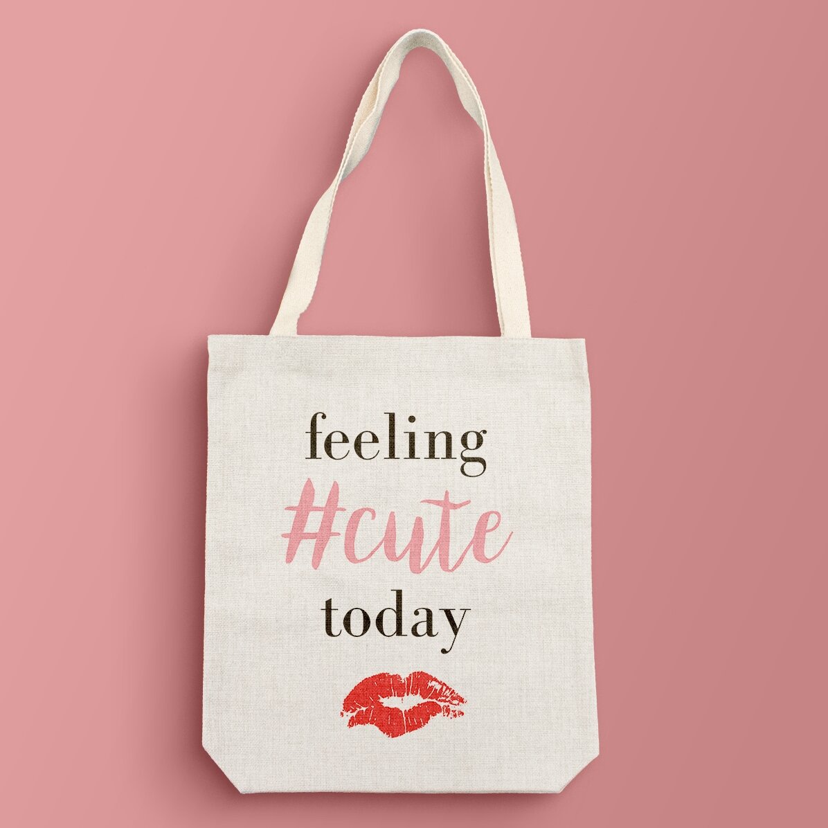 Sacoșă personalizată cu text - #cute