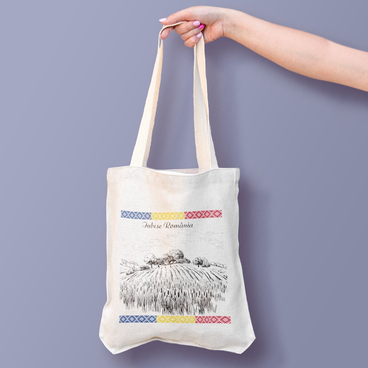 Sacoșă personalizată cu text - Iubesc România