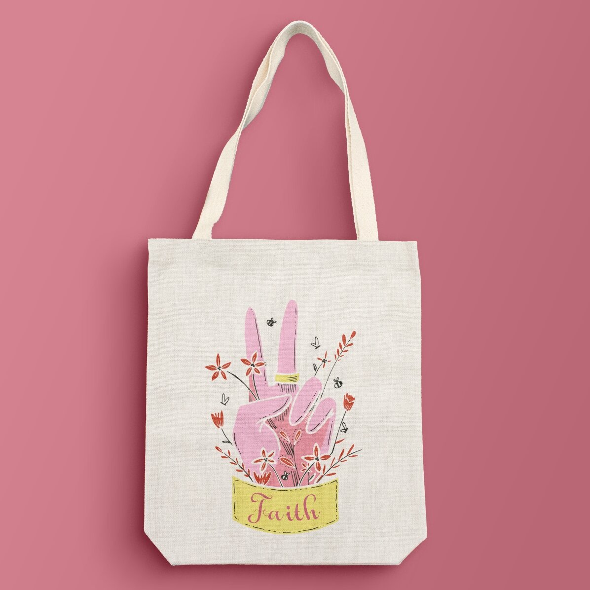 Sacoșă personalizată cu text - Peace