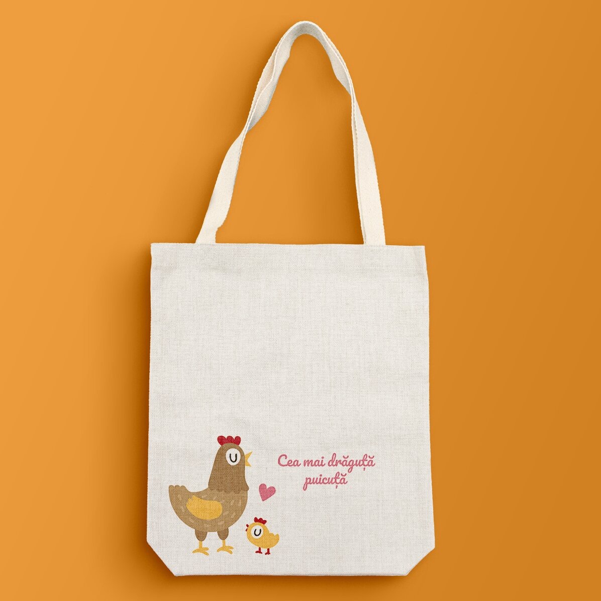 Sacoșă personalizată cu text - Puicuță