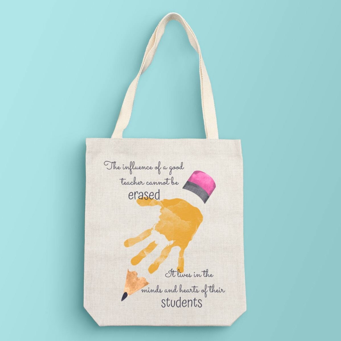 Sacoșă personalizată cu text - Teacher appreciation