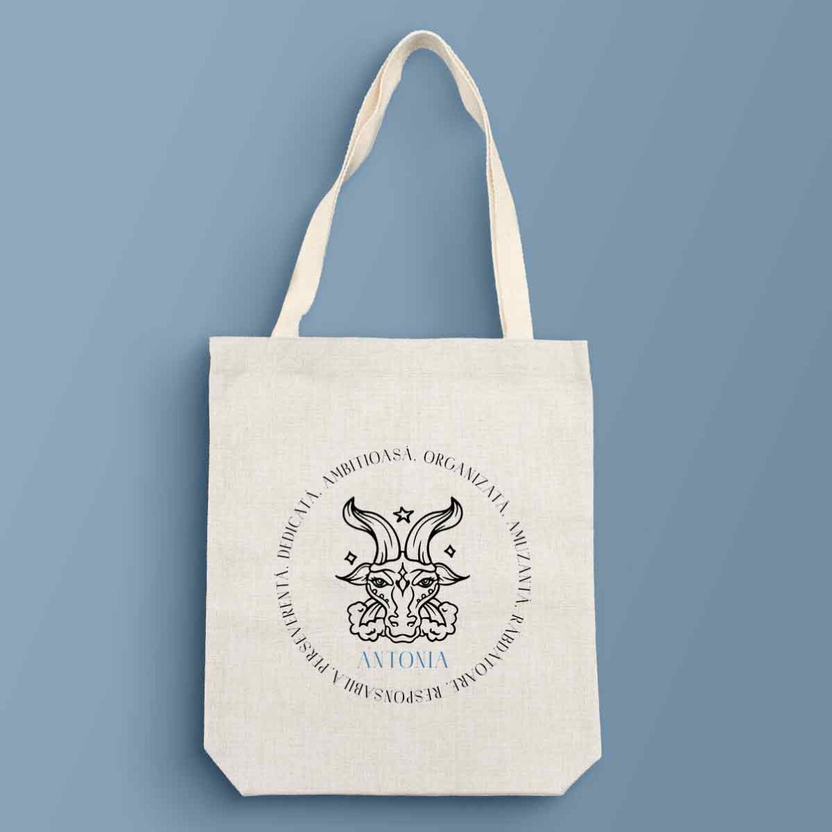 Sacoșă personalizată cu text - Zodia Capricorn