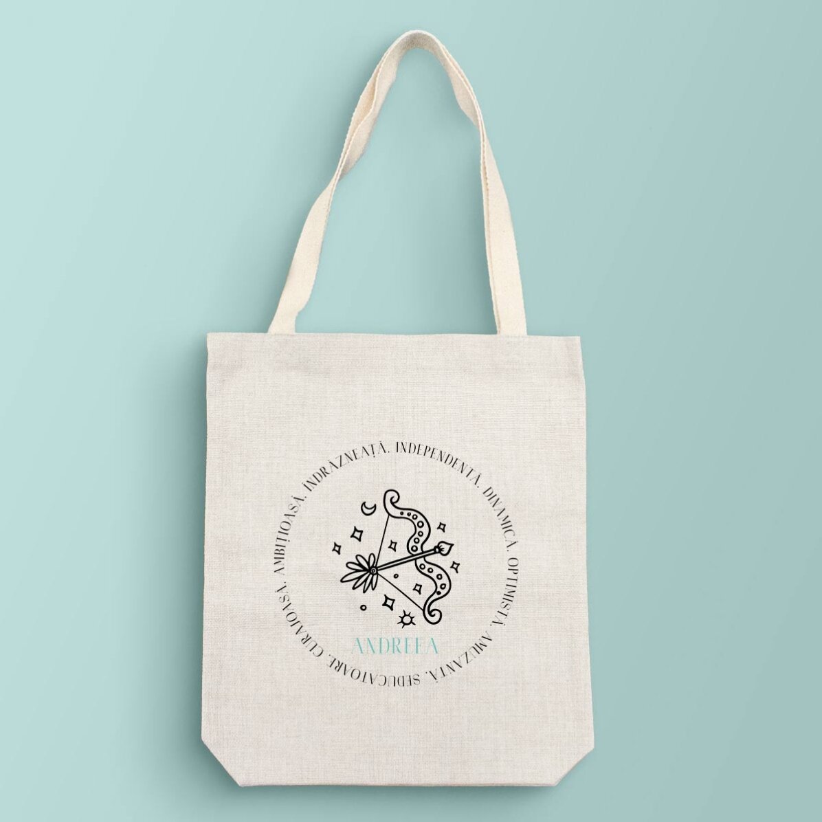 Sacoșă personalizată cu text - Zodia Săgetător